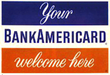 BankAmericard welcome sign
