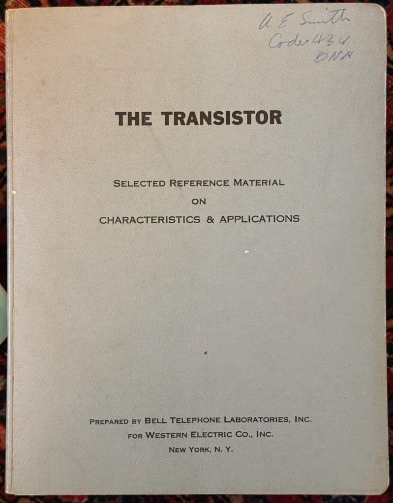 1951 The Transistor reference materials by Bell Laboratories