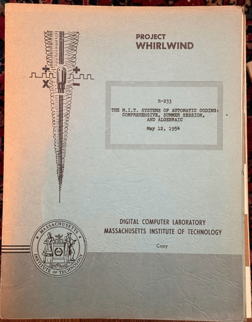 1954 Whirlwind automatic coding report