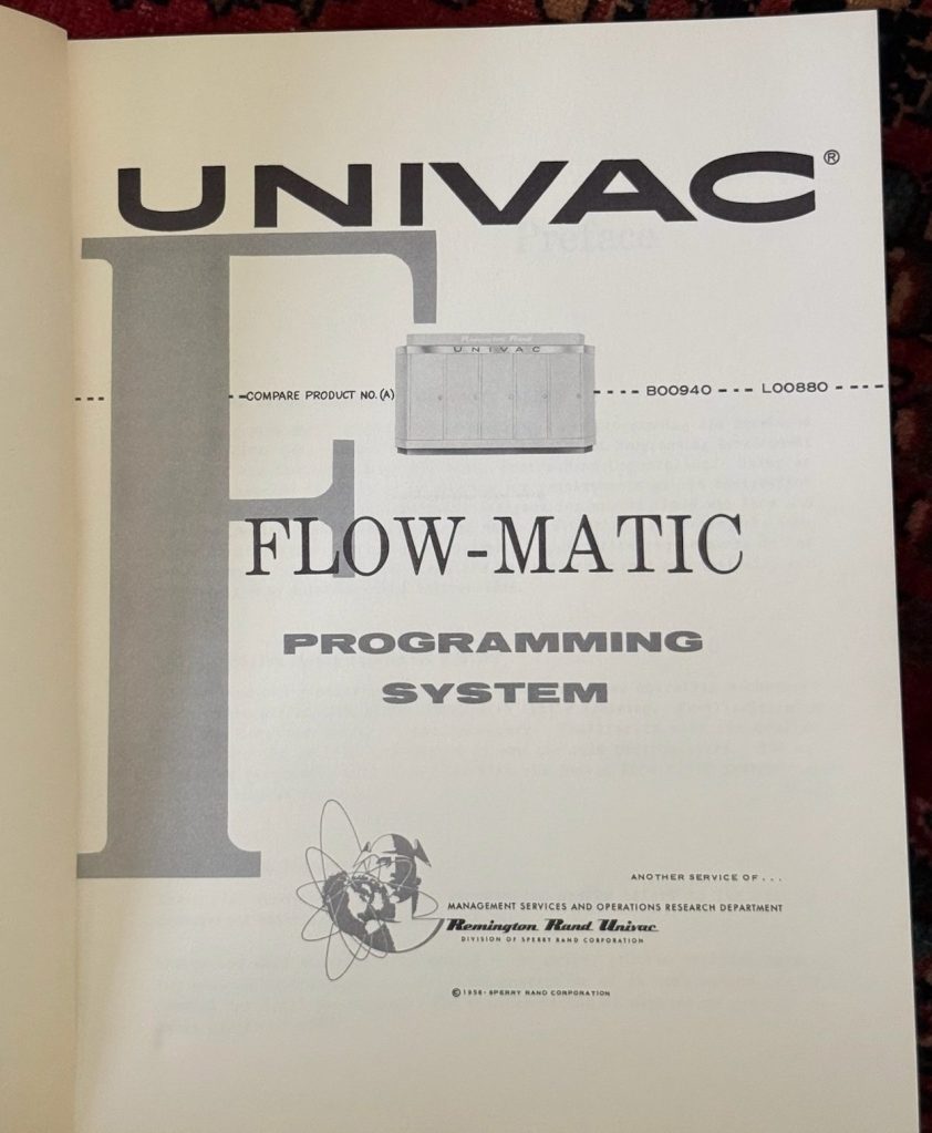 1958 Univac Flow-Matic programming