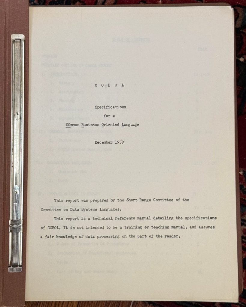 1959 Committee Draft of COBOL