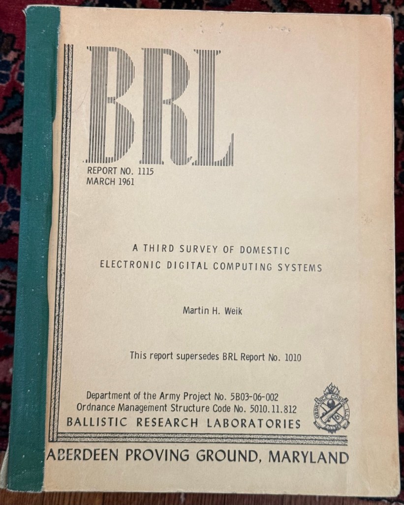 1961 3rd Weiks Computer Survey