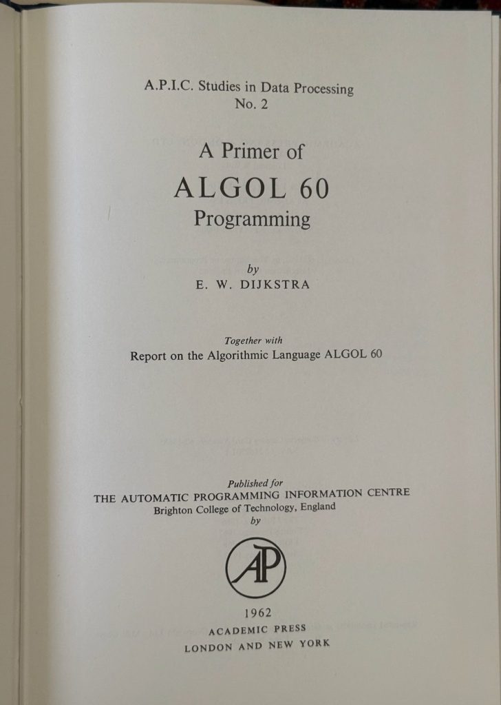 1962 Primer of ALGOL 60 - Dijkstra