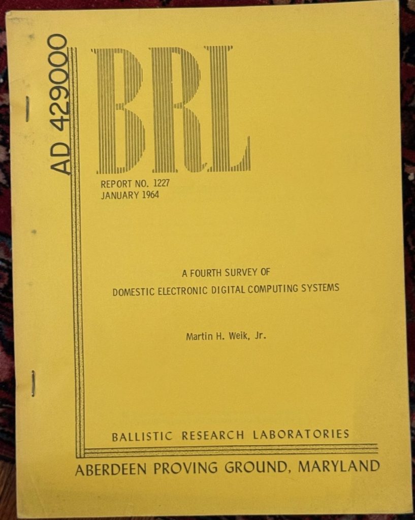 1964 4th Weiks Computer Survey