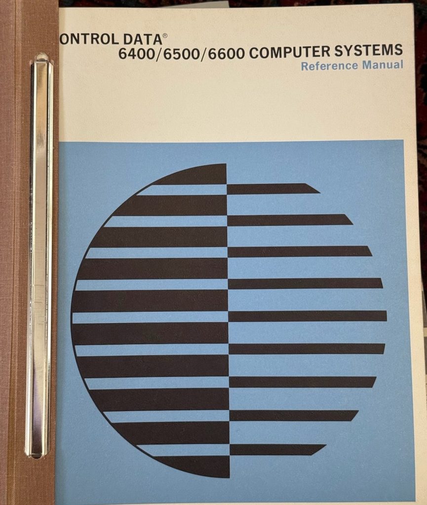 1968 CDC 6600 reference manual