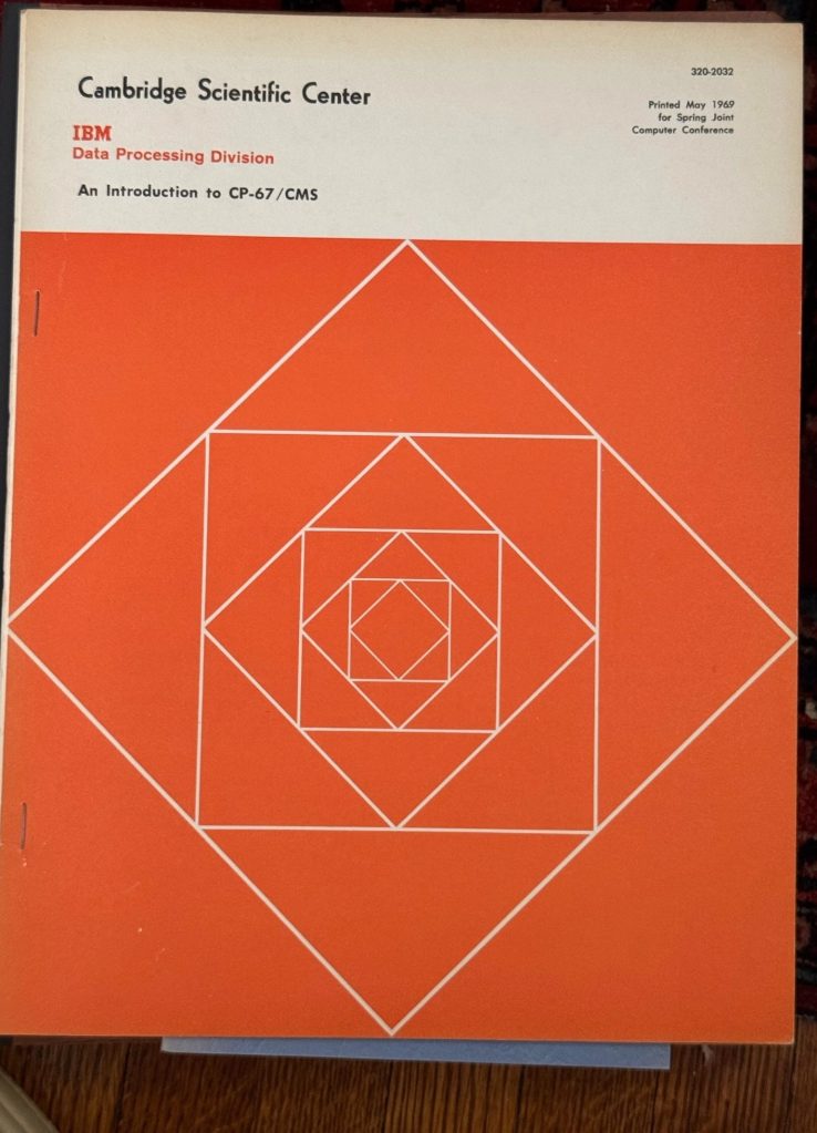 1969 IBM CP67-CMS virtual machine system