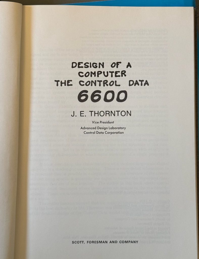 1970 Design of the CDC 6600 by Thornton