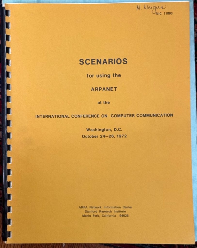 1972 ICCC Conference's ARPANET Demo