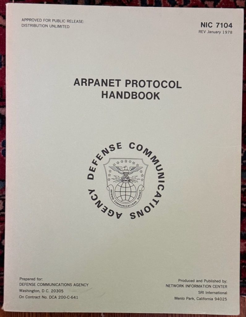 1978 ARPANET Protocol Handbook