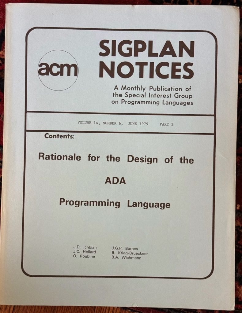 1979 ADA Language Design Rationale